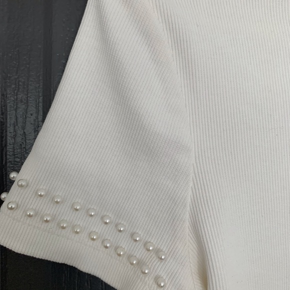 Zara cream colour top with beading trim - Picture 2 of 3